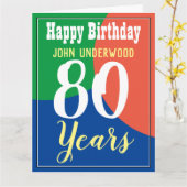 ハッピー80th誕生日カード カード (黄色い花)