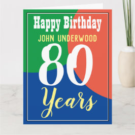 ハッピー80th誕生日カード カード