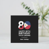 ハッピー80th誕生日タタイディゴンフリーデュテルテ 招待状 (スタンド正面)