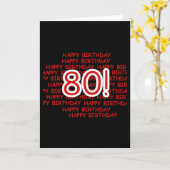 ハッピー80th誕生日 カード (黄色い花)