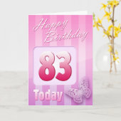 ハッピー83rd誕生日グランドマザ素晴らしーおばさん カード (黄色い花)