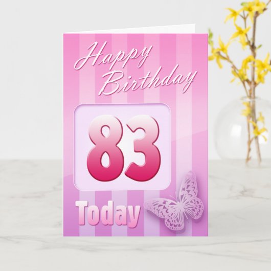 ハッピー83rd誕生日グランドマザ素晴らしーおばさん カード (黄色い花)