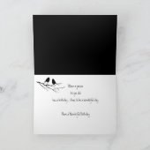 ハッピー84, 84，第4誕生日2鳥 カード (内部)