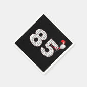ハッピー85誕生日オンブラックナプキンス スタンダードカクテルナプキン (角)