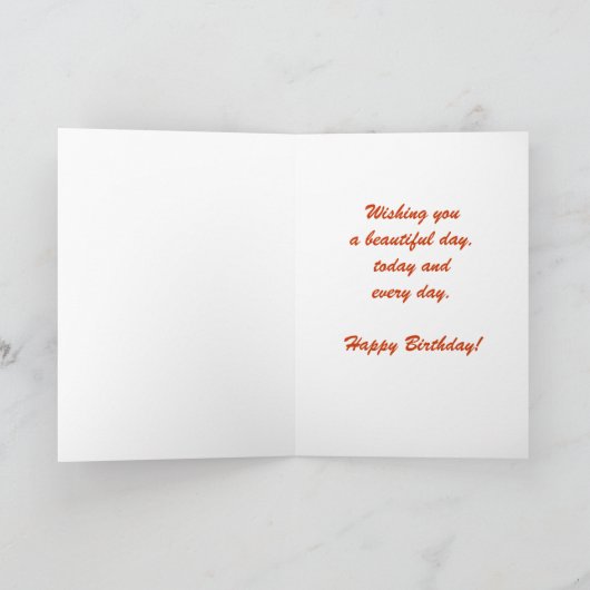 ハッピー85誕生日グリーティングカードバタフライカスタム カード (内部)