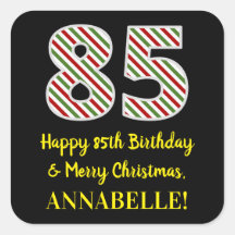 ハッピー85誕生日&メリークリスマス，名前をカスタムする