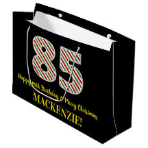 ハッピー85誕生日&メリークリスマス，名前をカスタムする