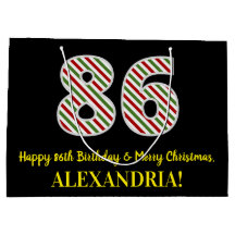 ハッピー86誕生日&メリークリスマス，名前をカスタムする