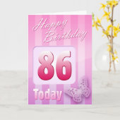 ハッピー86th誕生日グランドマザ素晴らしーおばさん カード (黄色い花)