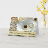 ハッピー9周年記念バラ カード (黄色い花)