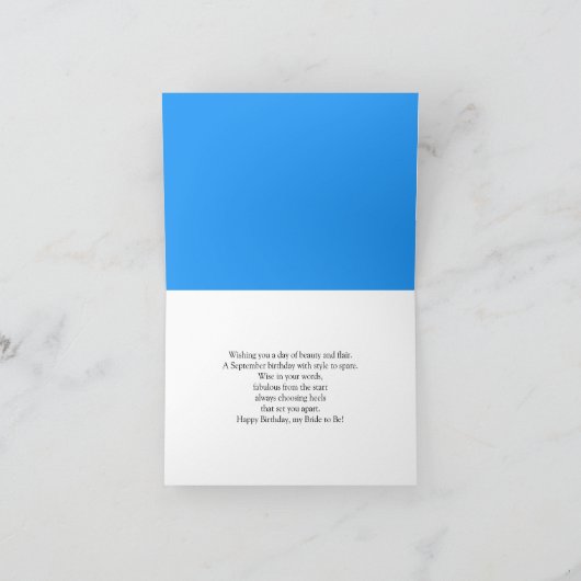 ハッピー9月誕生日フィアンスブルーアスター花 カード (内部)