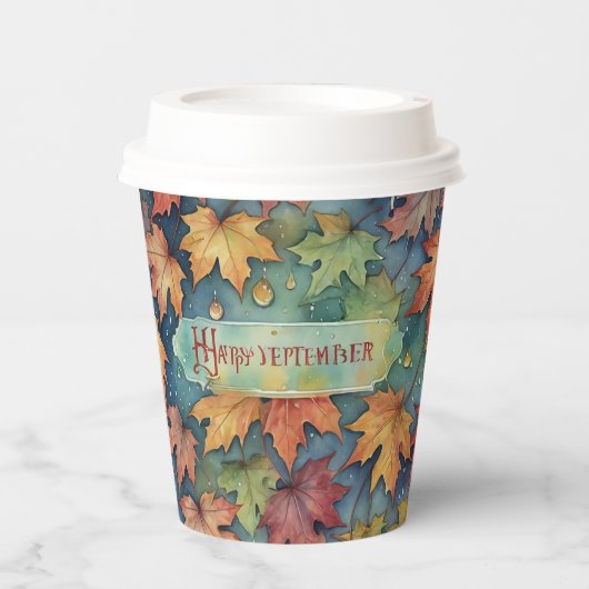 ハッピー9月 紙コップ (正面)