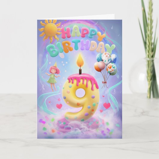 ハッピー9誕生日 カード (正面)