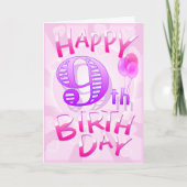 ハッピー9誕生日 カード (正面)