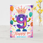 ハッピー9誕生日 カード (黄色い花)