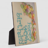 ハッピー90カラフル誕生日 フォトプラーク (側面)