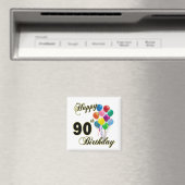 ハッピー90誕生日ギフトと誕生日アパレル マグネット (インサイチュ (食洗機))