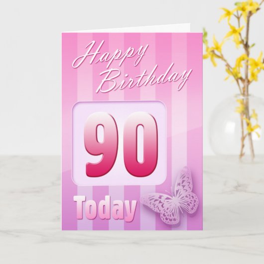 ハッピー90誕生日グランドマザー素晴らし – おばさんムーム カード (黄色い花)