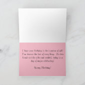 ハッピー90誕生日バラ写真カード カード (内部)