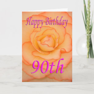 ハッピー90誕生日花 カード