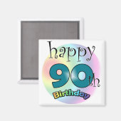 ハッピー90誕生日 マグネット (正面/裏面)