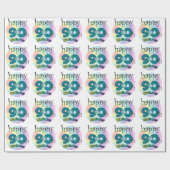 ハッピー90誕生日 ラッピングペーパー (フラット)