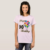 ハッピー90誕生日Tシャツ Tシャツ (正面フル)