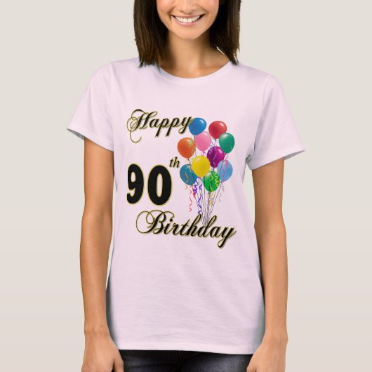 ハッピー90誕生日Tシャツ Tシャツ (正面)