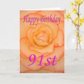 ハッピー91誕生日花 カード (黄色い花)