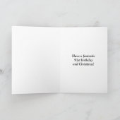 ハッピー91誕生日&メリークリスマス、名前をカスタムする カード (内部)