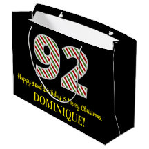 ハッピー92誕生日&メリークリスマス、名前をカスタムする