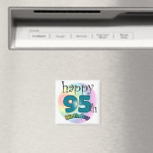 ハッピー95誕生日（ブルーウ） マグネット (インサイチュ (食洗機))