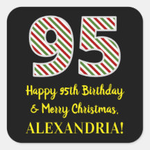 ハッピー95誕生日&メリークリスマス，名前をカスタムする