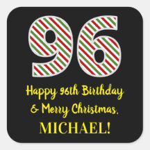 ハッピー96誕生日&メリークリスマス，名前をカスタムする