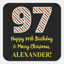 ハッピー97誕生日&メリークリスマス，名前をカスタムする