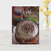 ハッピー98誕生日! カード (黄色い花)