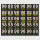 ハッピー98誕生日&メリークリスマス,名前をカスタムする ラッピングペーパー (フラット)