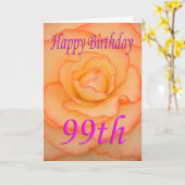 ハッピー99誕生日フラワー カード (黄色い花)