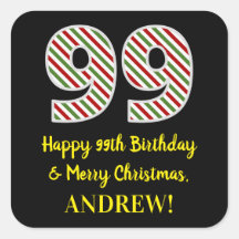 ハッピー99誕生日&メリークリスマス，名前をカスタムする