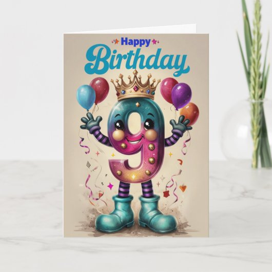ハッピー9th誕生日カード カード (正面)