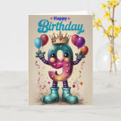 ハッピー9th誕生日カード カード (黄色い花)