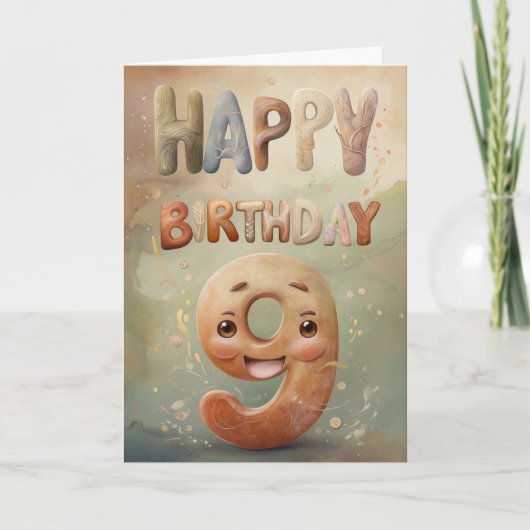 ハッピー9th誕生日カード カード (正面)
