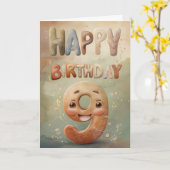ハッピー9th誕生日カード カード (黄色い花)