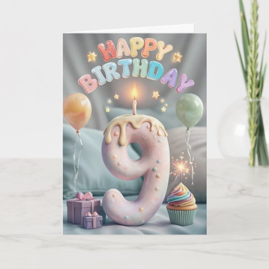 ハッピー9th誕生日カード カード (正面)