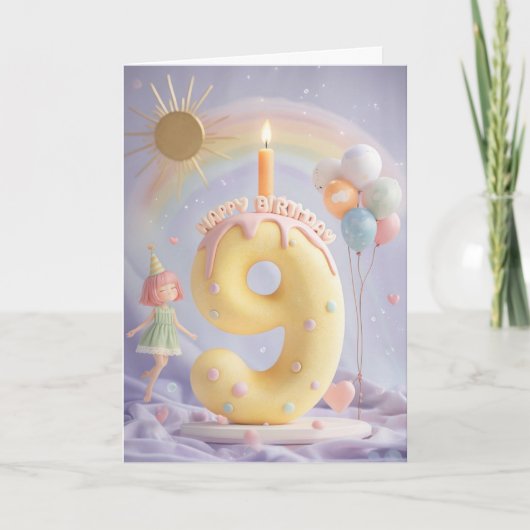 ハッピー9th誕生日カード カード (正面)