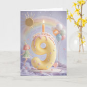 ハッピー9th誕生日カード カード (黄色い花)