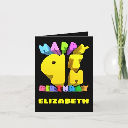 ハッピー9th誕生日カード シーズンカード (正面)