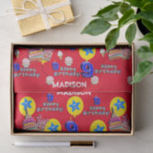 ハッピー9th誕生日ティッシュペーパー#9赤 薄葉紙 (ギフト)