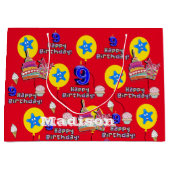 ハッピー9th誕生日抱き枕#9赤 ラージペーパーバッグ (正面)