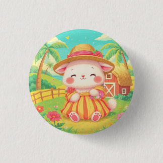 ハッピー かわいい ハワイ ボタン 缶バッジ